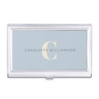 Simple Personalized Monogram and Name in Blue