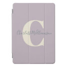 Simple Personalized Monogram and Name in Lilac iPad Pro Cover Simple Personalized Monogram and Name in Lilac iPad Pro Cover