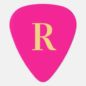 Simple Personalized Monogram Modern Guitar Pick