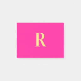 Simple Personalized Monogram Modern Post-it Notes