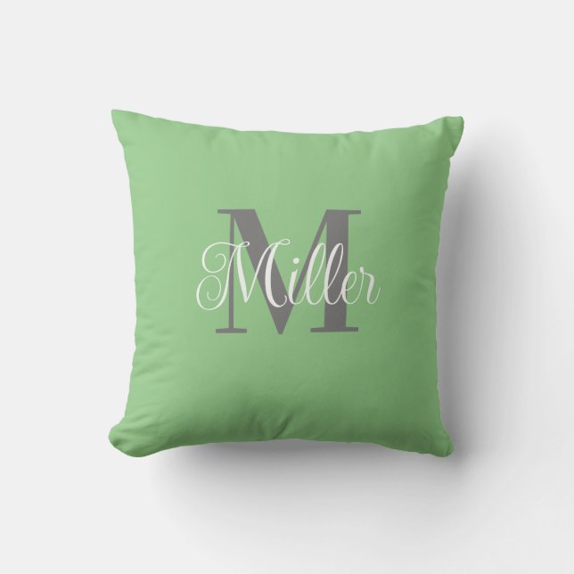 Simple Personalized Monogram  Throw Pillow (Front)