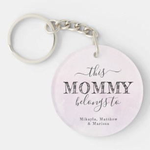 Simple Personalized Mother's Day Keychain