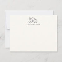 Simple Personalized Name Bicycle Illustration Gray