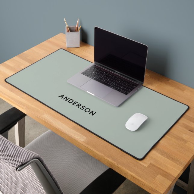 Simple Personalized Name Monogram | Elegant Desk Mat (Office 2)