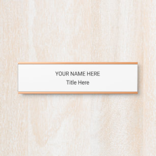 Simple Personalized Name Plate & Hanging Sign