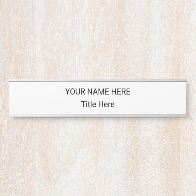 Simple Personalized Name Plate & Long Hanging Sign (Front)