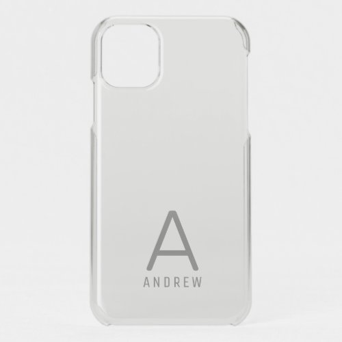 Simple Personalized Name See Thru iPhone 11 Case
