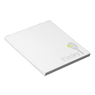 Simple Personalized Name Tennis Player Notepad
