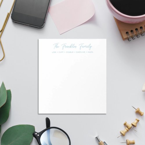 Simple Personalized Notepads for Families