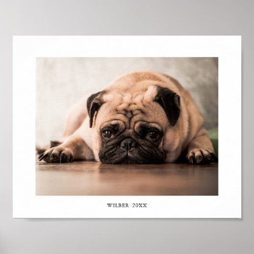 Simple Personalized Pet Photo and Name Print