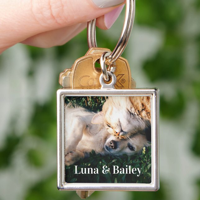 Simple Personalized Pet Photo Keychain (Creator Uploaded)