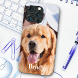 Simple Personalized Photo Name  iPhone 13 Pro Case<br><div class="desc">Now you can carry your best friend with you wherever you go with this custom photo iPhone case . This photo with personalized name design is trendy, elegant, cool and cute. Customize with your favorite photo and your name to personalize . Perfect for pet dog photo, family photo, or kids...</div>