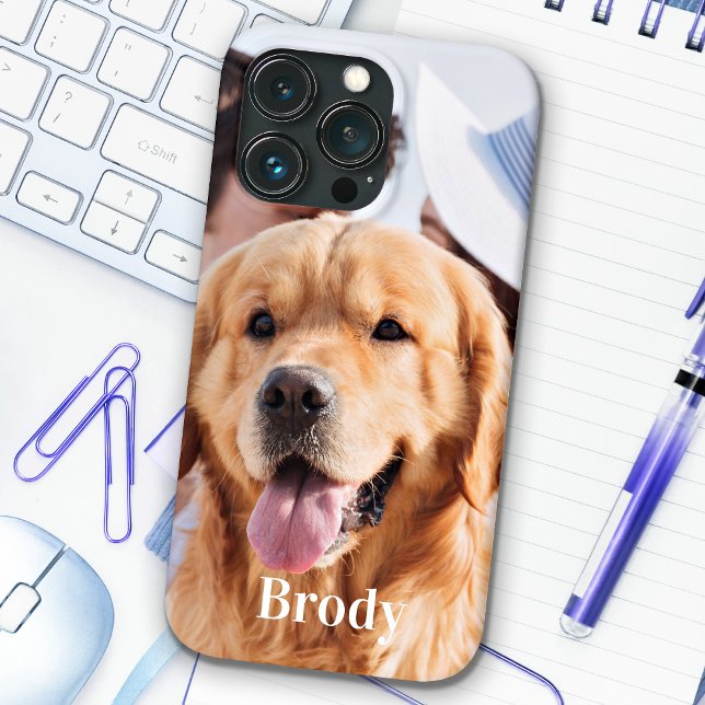 Simple Personalized Photo Name  Case-Mate iPhone Case (Creator Uploaded)