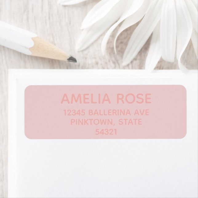 Simple Personalized Quartz Pink on Pink Label (Insitu)