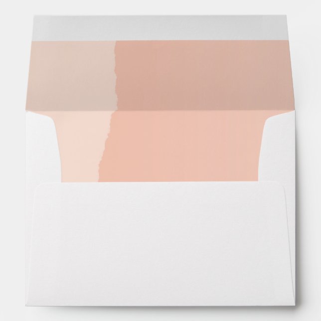 Simple Personalized Rose Blush Wedding Envelope (Back (Bottom))