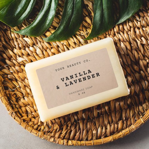 Simple Personalized Rustic Kraft Soap Label