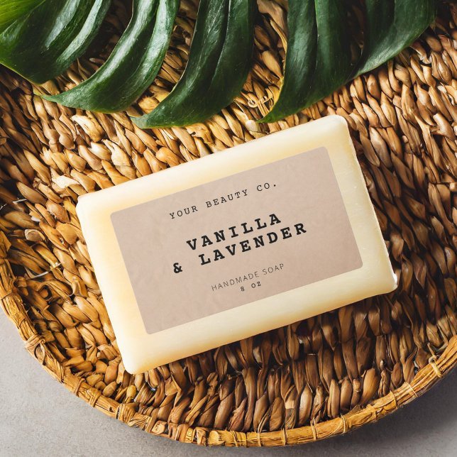 Simple Personalized Rustic Kraft Soap Label (Creator Uploaded)