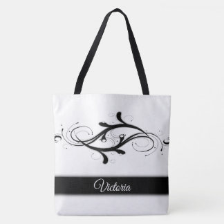 Simple Personalized Scroll Tote Bag