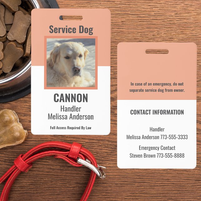 Simple Personalized Service/ Emotional Support Dog Badge (Creator Uploaded)