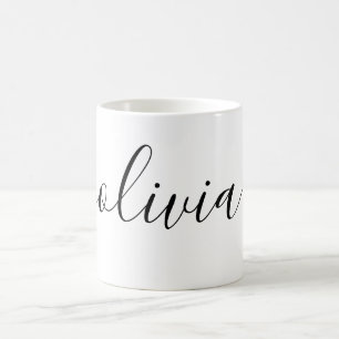 Simple Personalized Signature Script Coffee Mug