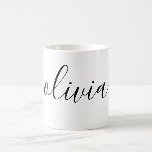 Simple  Personalized Signature Script  Coffee Mug