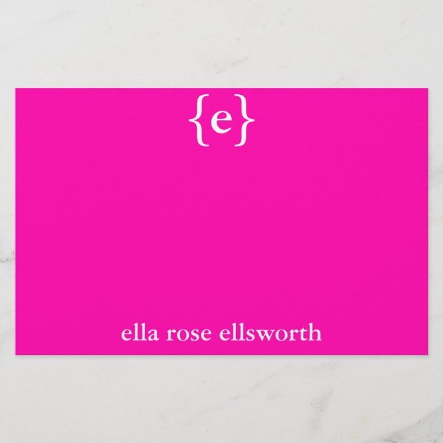 Simple Personalized Stationary Stationery (Front)