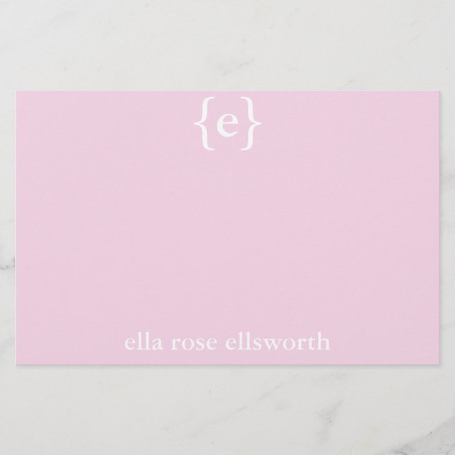 Simple Personalized Stationary Stationery (Front)