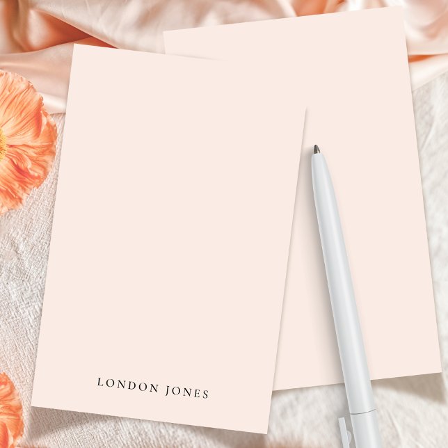 Simple Personalized Stationery Elegant Blush Pink (Creator Uploaded)