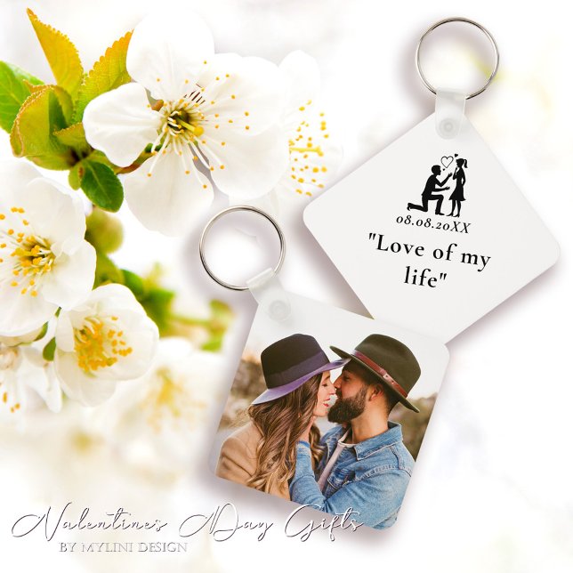 Simple Personalized Text and Photo Keychain (Creator Uploaded)