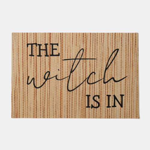 Simple Personalized The Witch Is In Funny  Doormat