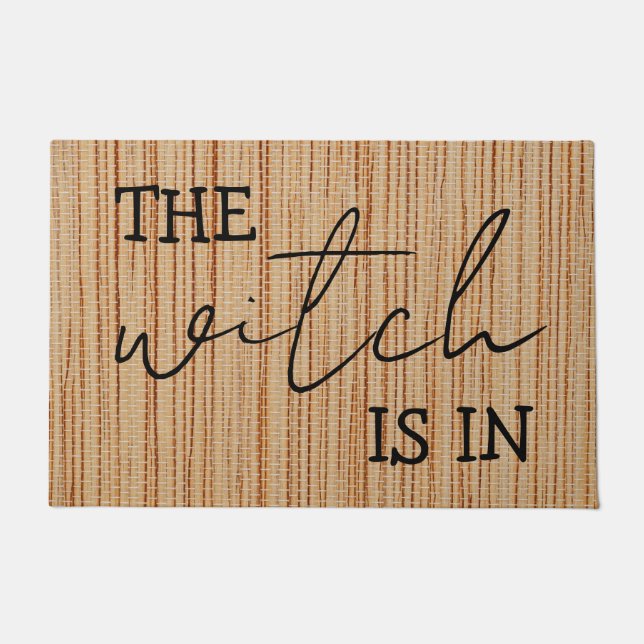 Simple Personalized The Witch Is In Funny  Doormat (Front)
