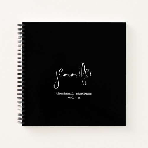 Simple Personalized Thumbnail Sketchbook Notebook