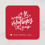Simple  Personalized Valentine's Kids Classroom Enclosure Card