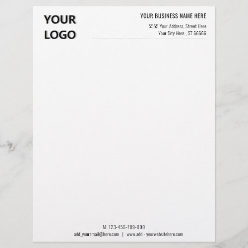 Simple Personalized Your Business Logo Letterhead