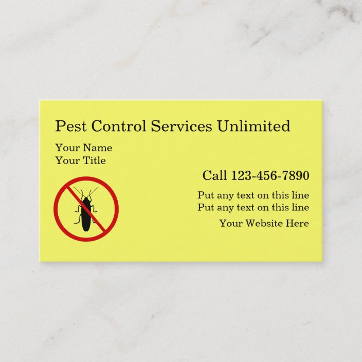 Simple Pest Control Business Cards