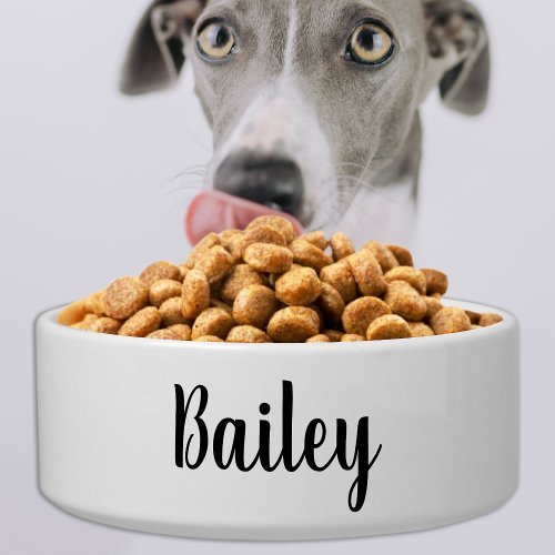 Simple Pet Dog Personalized Name Food Water  Bowl