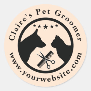 Simple Pet Groomer Logo Sticker   Leave a review
