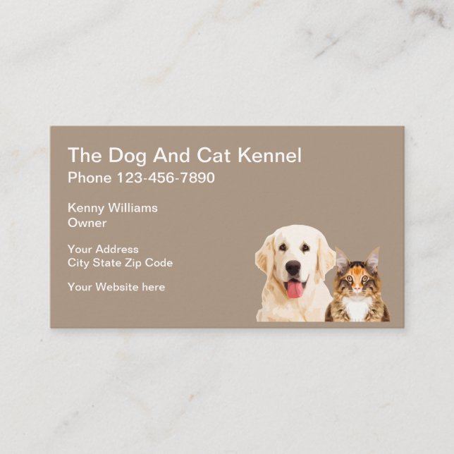 Simple Pet Kennel Business Card (Front)