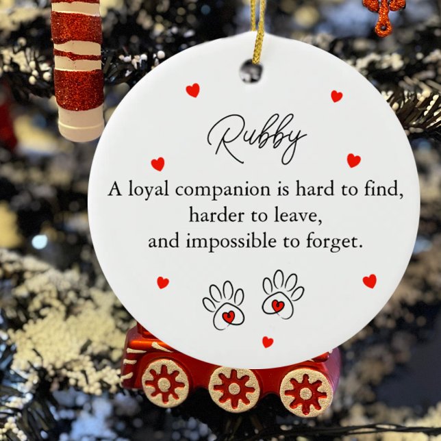 Simple Pet Name Ceramic Ornament (Creator Uploaded)