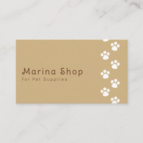 Simple Pet Shop QR CODE Business Card