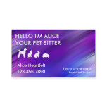 Simple Pet Sitter Business Cards Simple Pet Sitter Business Cards