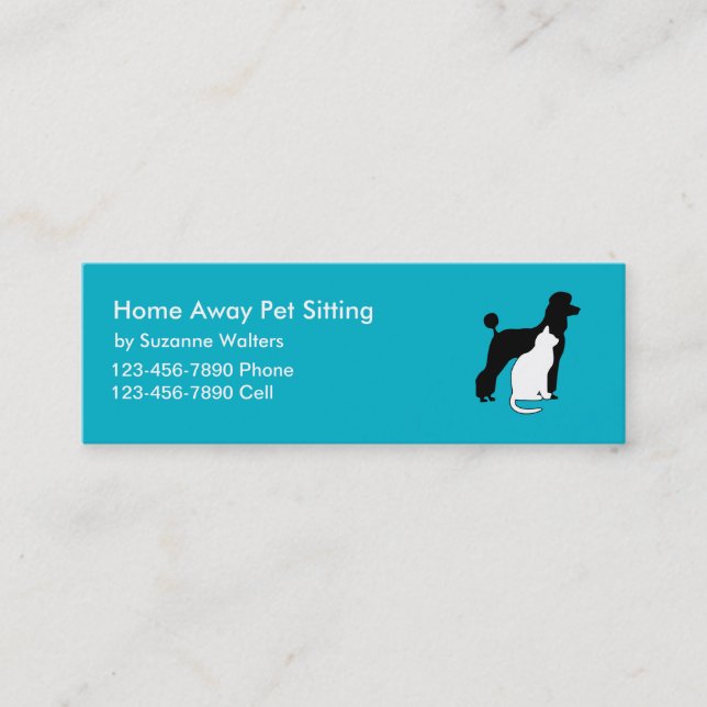 Simple Pet Sitter Business Cards (Front)