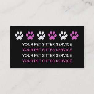 Simple Pet Sitter Business Cards