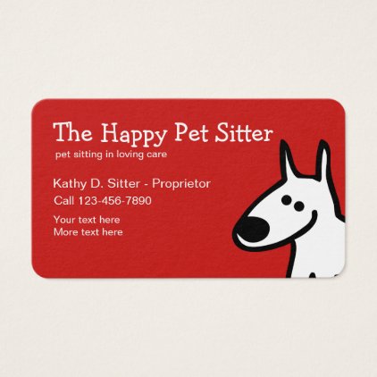 Simple Pet Sitter Design Business Card