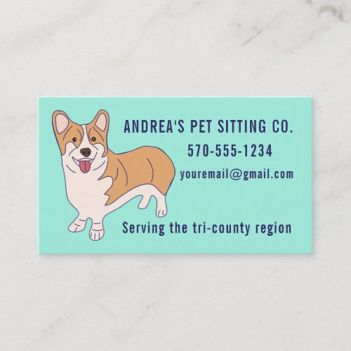 Simple Pet Sitting or Dog Grooming Business Card