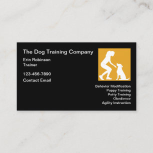 Simple Pet Training Theme Business Cards New