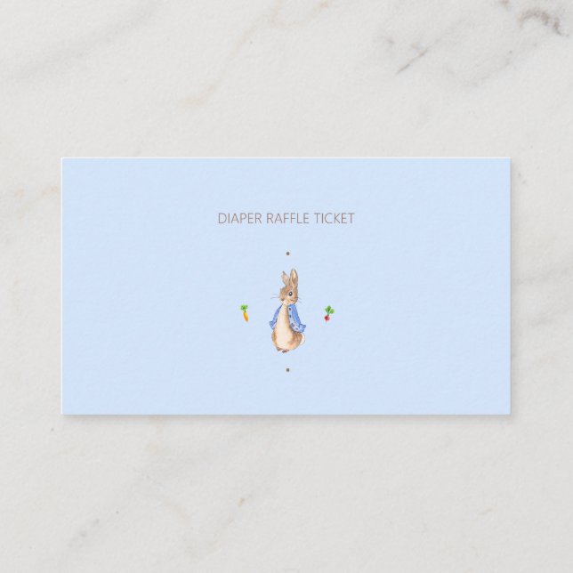 Simple Peter the Rabbit Enclosure Card (Back)