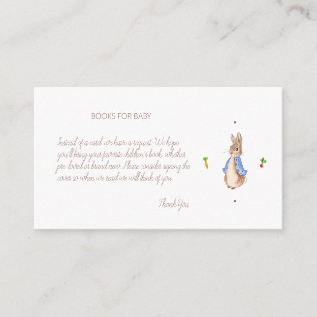 Simple Peter the Rabbit Enclosure Card (Front)
