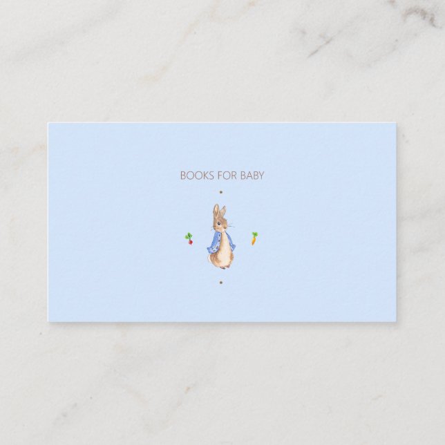 Simple Peter the Rabbit Enclosure Card (Back)