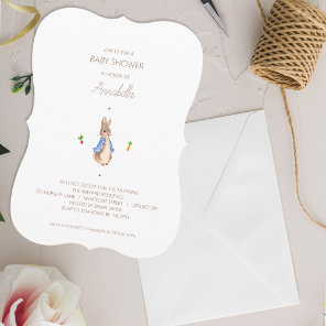 Simple Peter the Rabbit in White Invitation